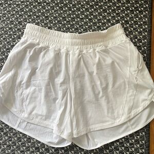 White lululemon shorts size 8 . Worn once